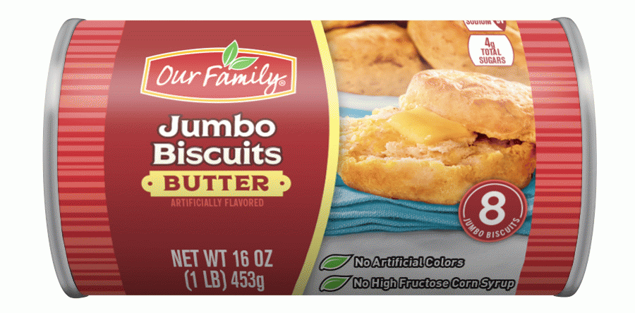 Our Family Jumbo butter flavored biscuits, 8-count Full-Size Picture